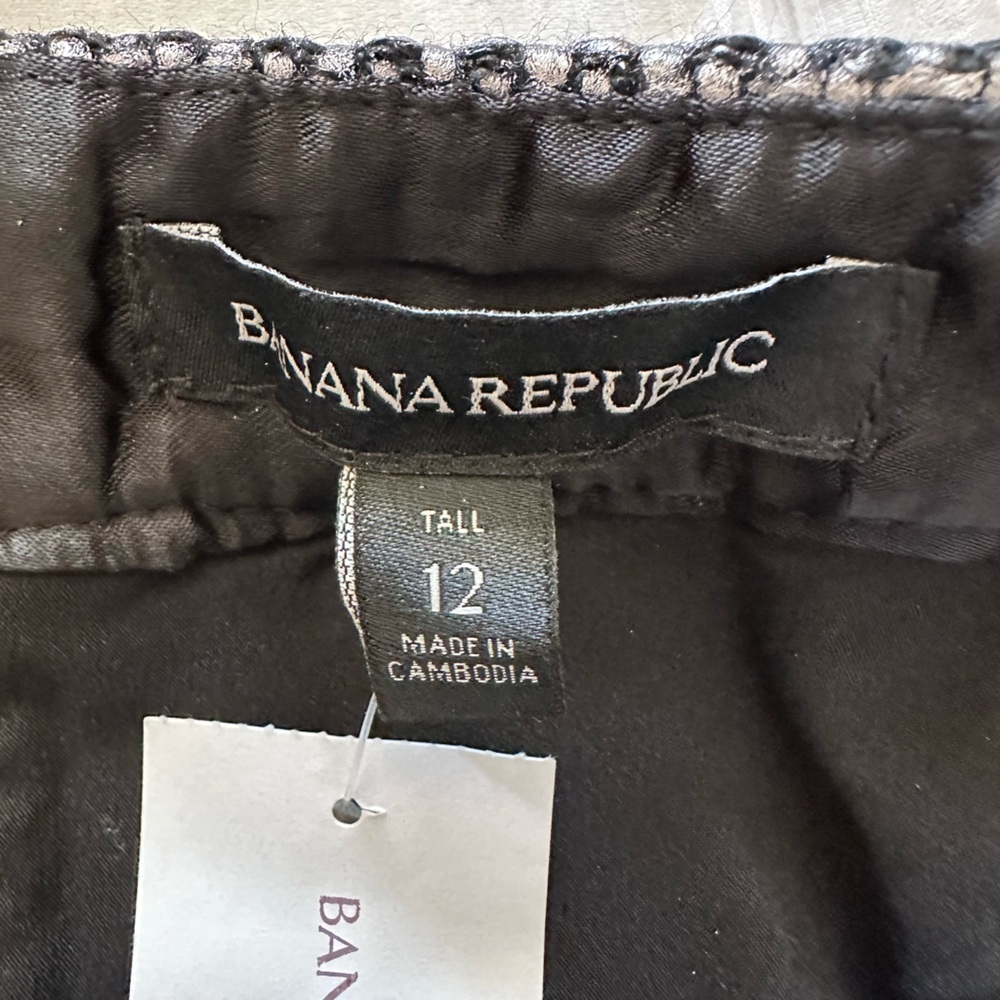 Banana Republic Metallic Tweed Pencil Skirt- Size 12 Tall NWTs - Picture 6 of 12